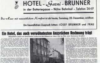 History of the Hotel Brunner 14 meldung-neueroeffnung-20-12-1958
