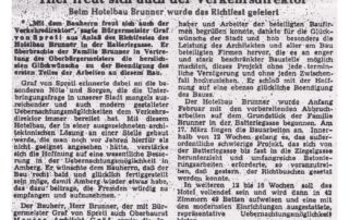 History of the Hotel Brunner 13 topping-out ceremony-july-1958-hotel-brunner-amberg