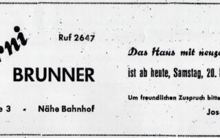 History of the Hotel Brunner 16 advertising-hotel-brunner-reopening