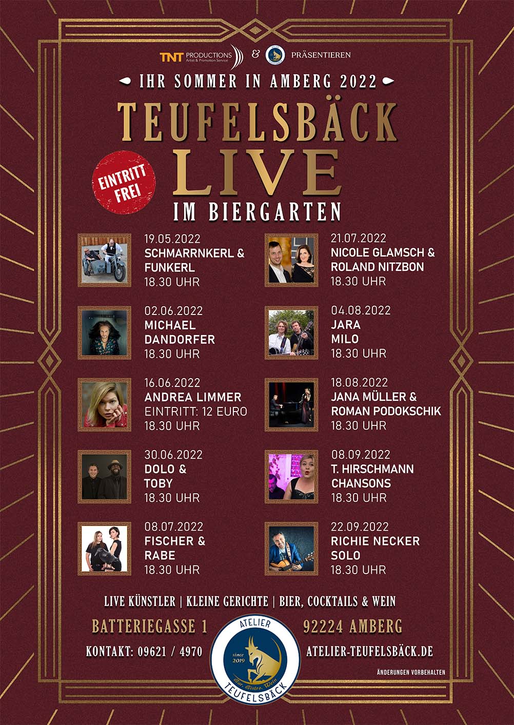 The poster for Teufelsbäck LIVE 2022