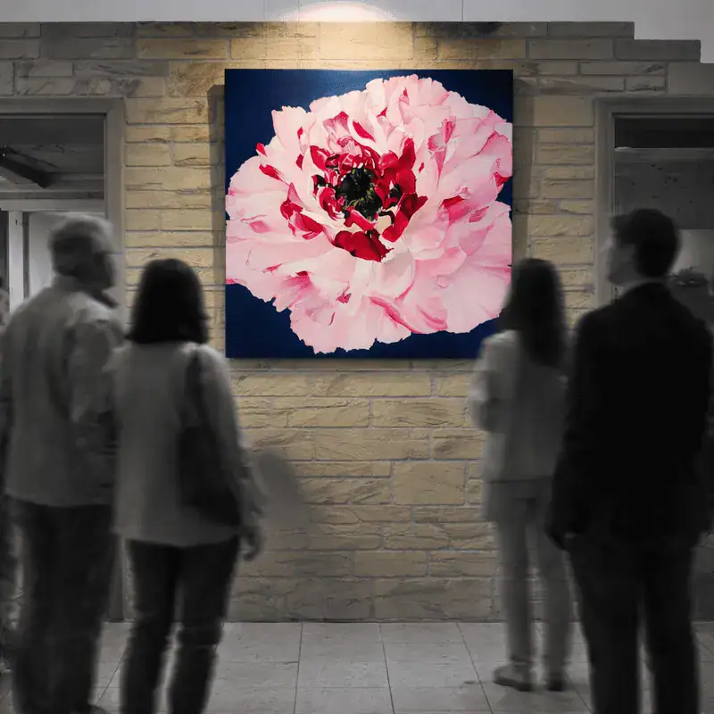 Bettina Süss Vernissage 2026 3 Bettina Süss Vernissage Teaserbild mit einem prominent hervorgehobenen Gemälde und Besucher